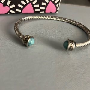 Plunder silver /turquoise bracelet
